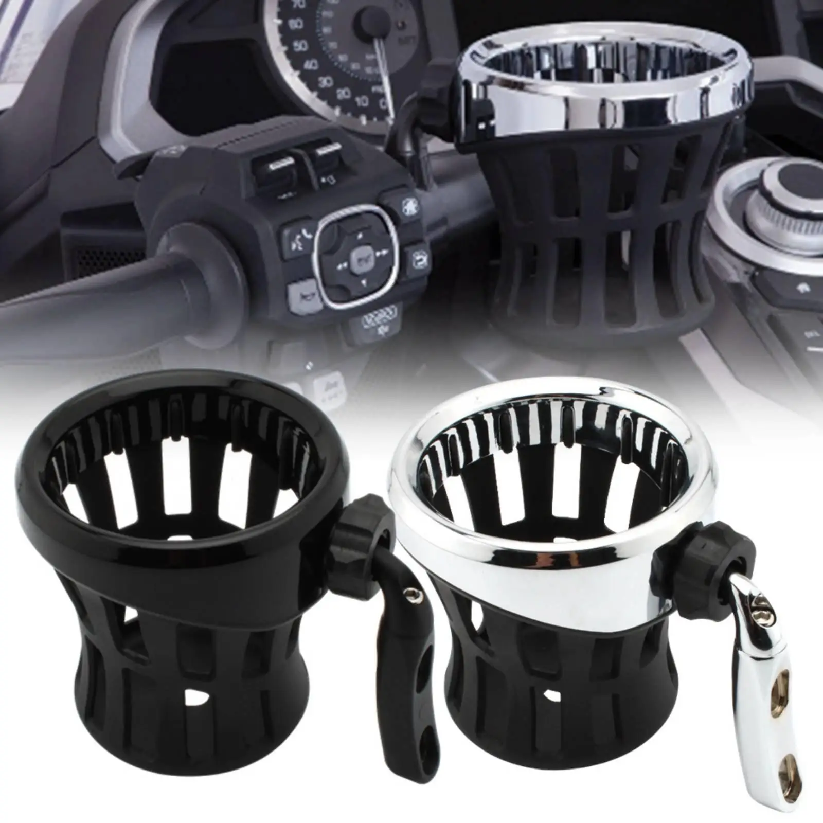 Motorcycle Beverage Basket Construction Motorcycle Cup Holder for Motorcyclists, 6
