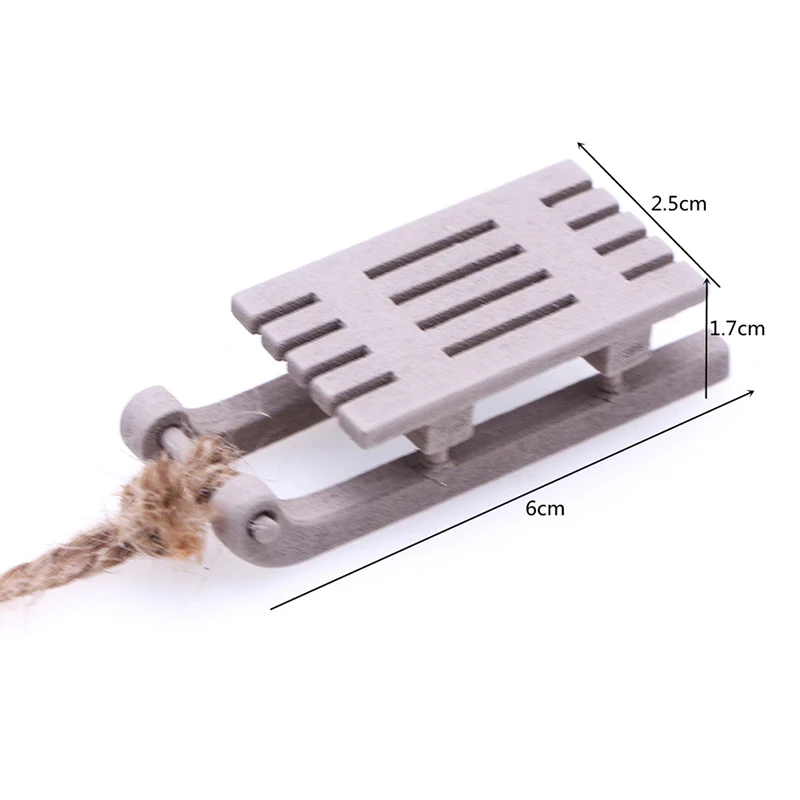 1Pc 1:12 인형 집 미니 나무 크리스마스 썰매 모델 DIY 인형 집 생활 장면 풍경 장식 액세서리 어린이 장난감 선물