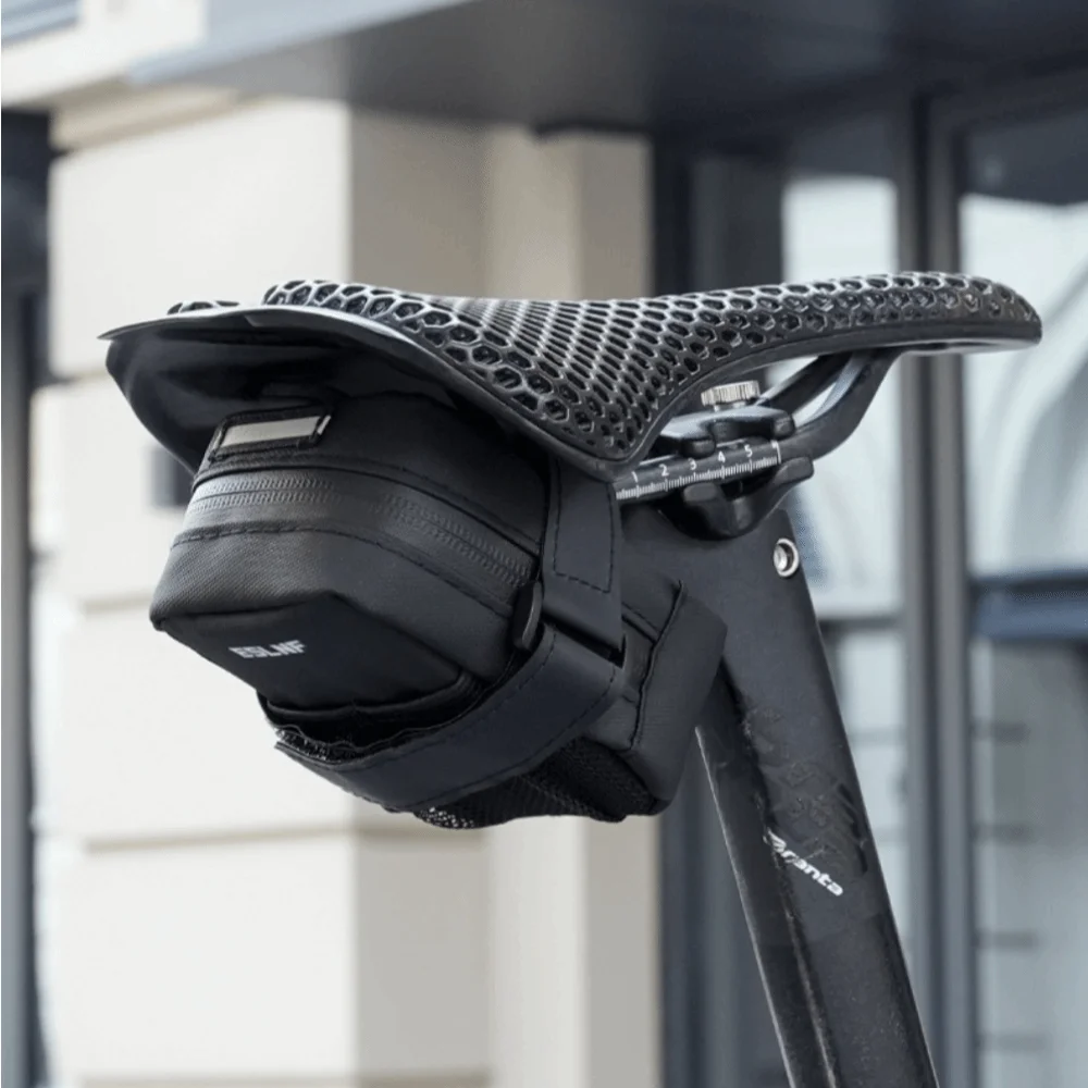

Fashion Waterproof Bicycle Saddle Bag Mini Portable Road Bicycle Tail Bag Ultralight Black Gas Cylinder Rear Bag Mountain Bike