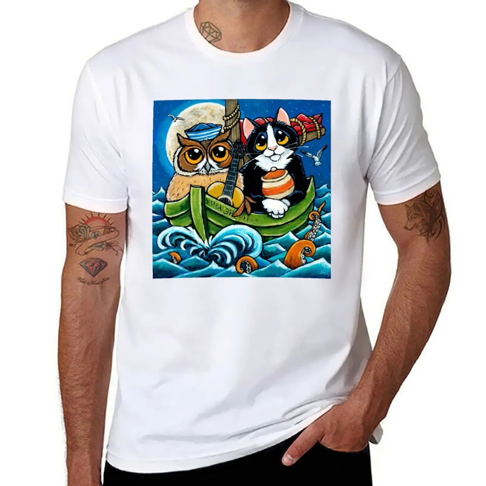 

Owl and the Pussycat at Sea T-Shirt t shirt man cotton essential t shirt T-Shirt