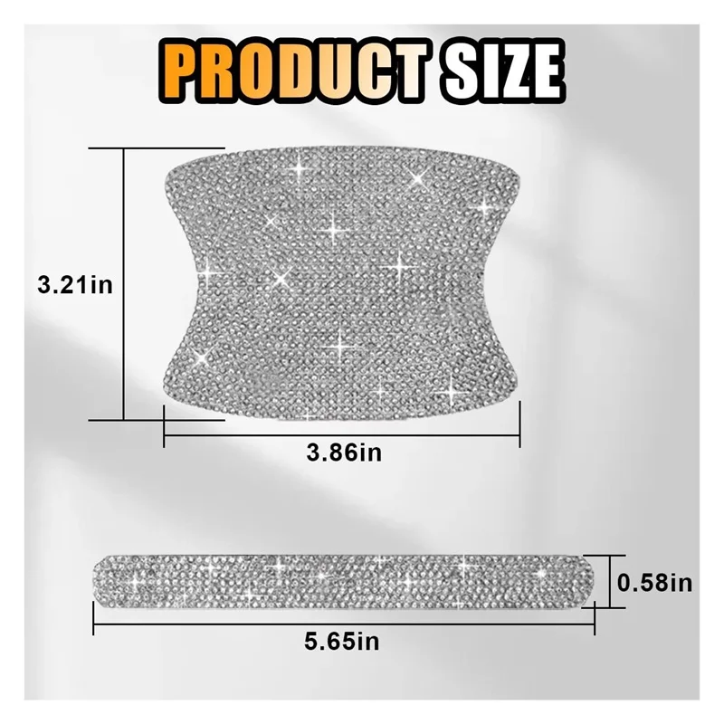 10Pcs/Set Diamond Car Door Handle Decoration Stickers Universal Rhinestone Crystal Glitter Door Handle Protector Accessories