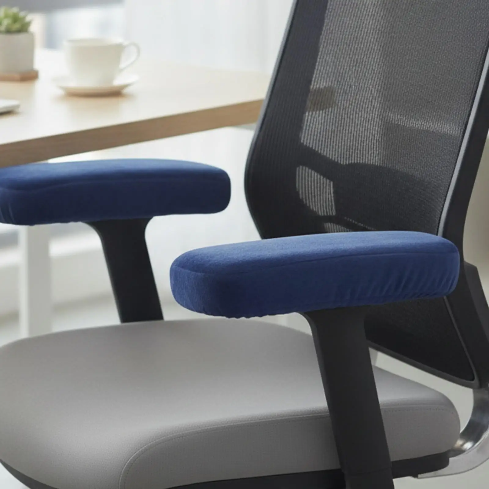Memory Foam Armrest Cushion for Chair Pad Soft Polyester Cover with Strap for Office Desk Gaming Ergonomic Wrist Rest