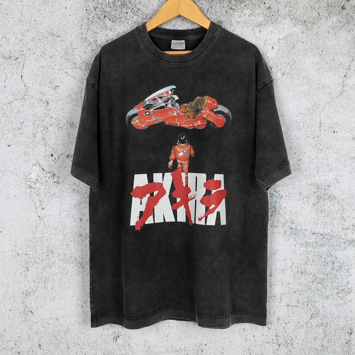 Akira Japanese Anime T Shirt Cotton Washed Long Short Sleeves Men's Clothing Ghost in the Shell Graphic Y2K Printed Harajuku Tee