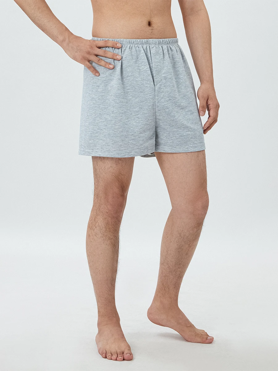 Shorts lounge com fenda lateral para homens e mulheres, cintura elástica confortável, shorts para dormir, calça casual atlética, monocromática, verão