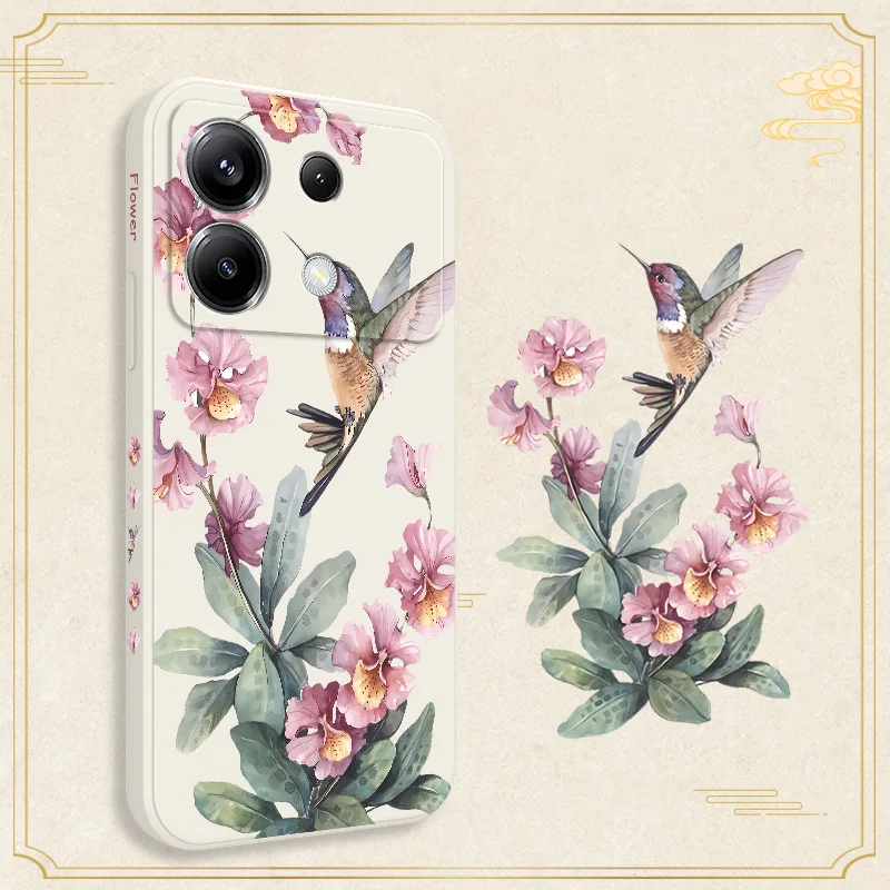 Pink Azaleas Phone Case For Xiaomi Poco X6 F6 M6 M5 M5S F5 X5 F4 X4 M4 F3 M3 X3 Pro 4G 5G GT Silicone Cover