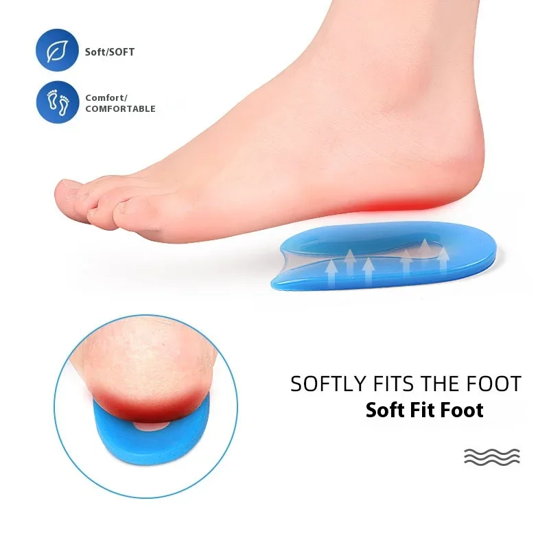 2 قطعة/4 قطعة حماة كعب هلام امتصاص الصدمات النعال لينة مطاطا سيليكون كعب وسائد منتجات العناية بالقدم التهاب اللفافة النعال