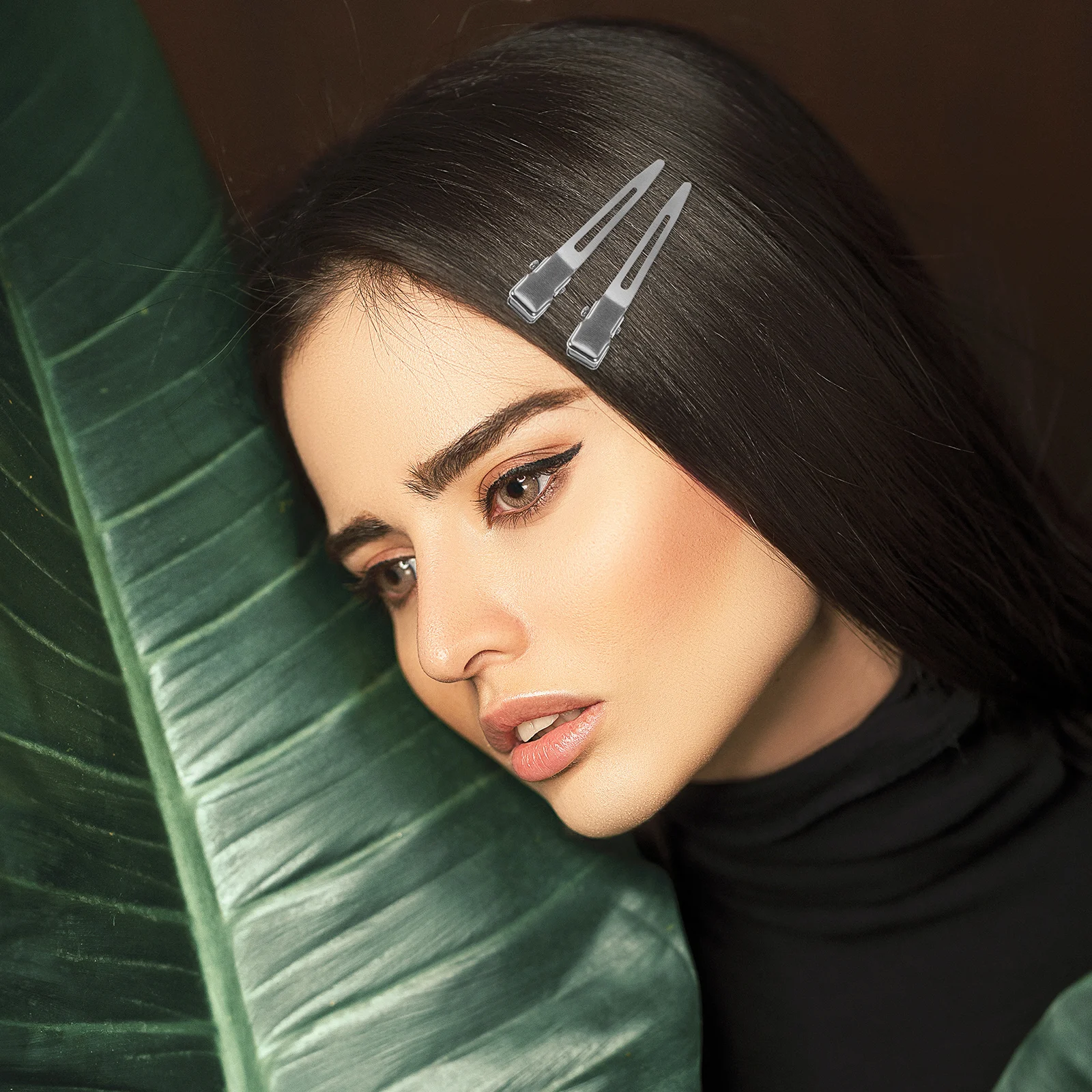 

50pcs Hair Clips Durable Rust Resistant Single Prong Alligator Pins for DIY Bows Salon Home Metal Alligator Clips Use