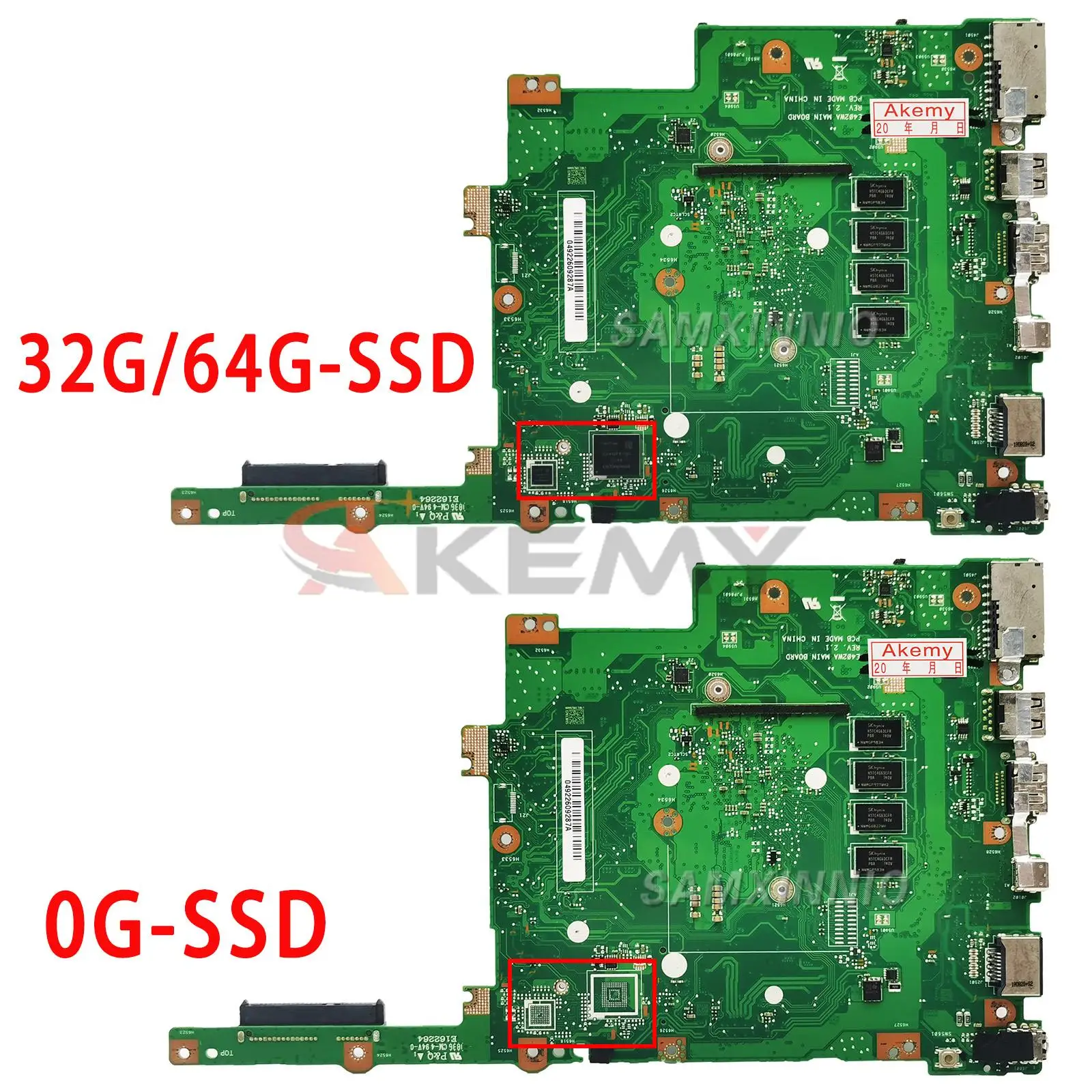 E402WA Laptop Motherboard E2-6110 CPU 2G/4G RAM 0G/32G/64G SSD For ASUS VivoBook E402WAS E402WA E402YA E402W Notebook Mainboard