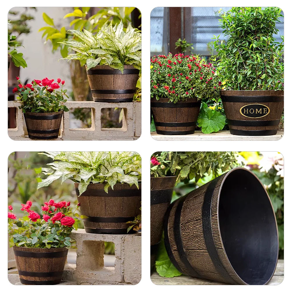 

Декоративный контейнер для бонсай из смолы, безопасный, простой в использовании, экономия места для комнатных и наружных растений, сочные горшки, цветочный горшок