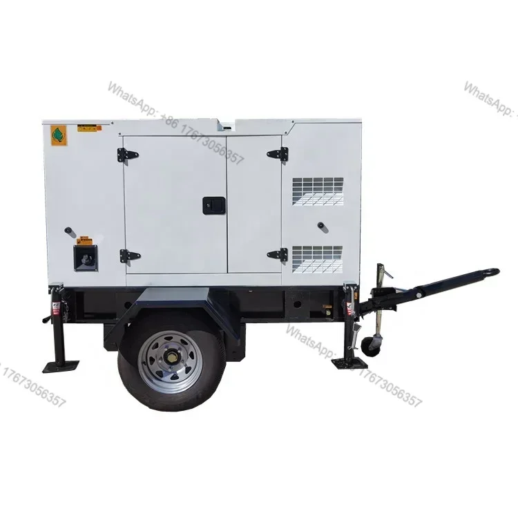 80KW 50HZ Diesel Generator Mobile Trailer Power Station With Good Quality Different Colors Super Engine