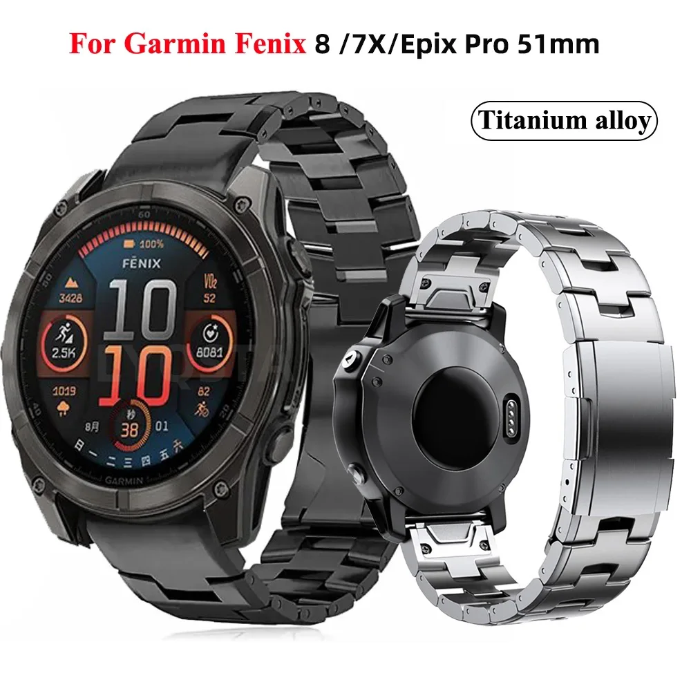 26mm Titanium Alloy Quick Release Watch Strap For Garmin Fenix 8 7X 7XPro 6X Epix Pro 51mm Enduro 3 2 Easyfit Wristband Bracelet