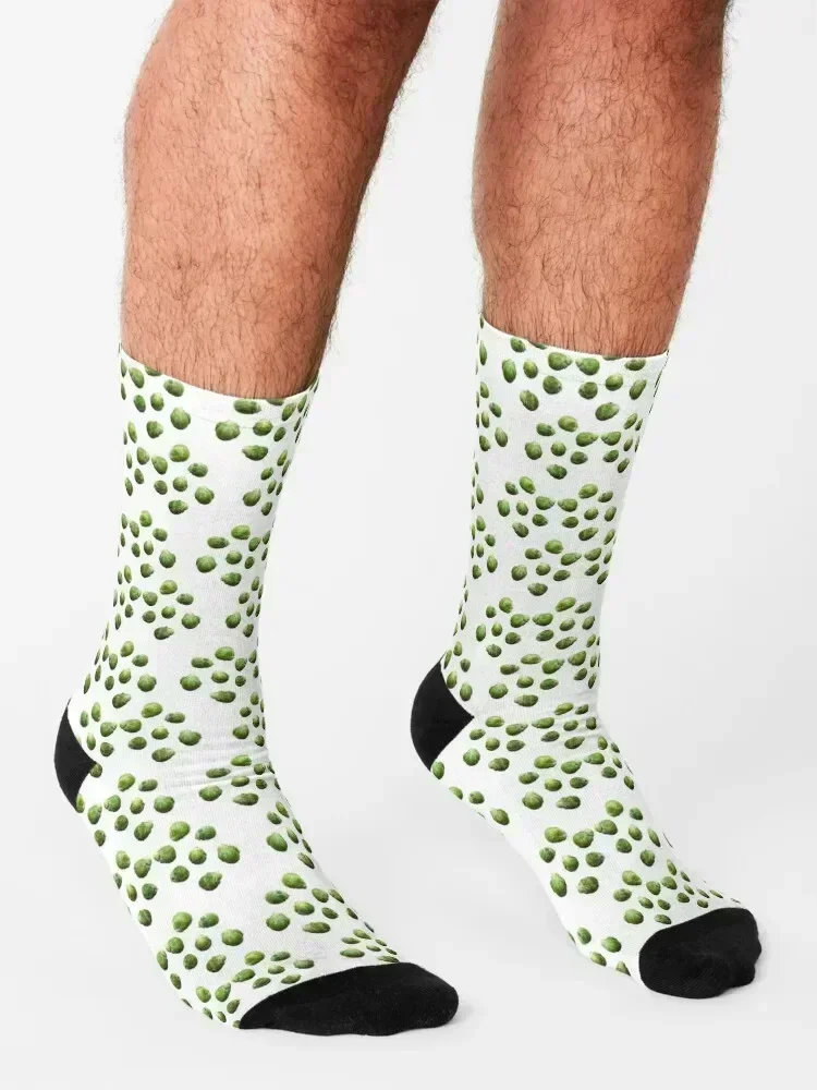 Sprouts pattern Socks cotton Stockings retro luxury Ladies Socks Men's