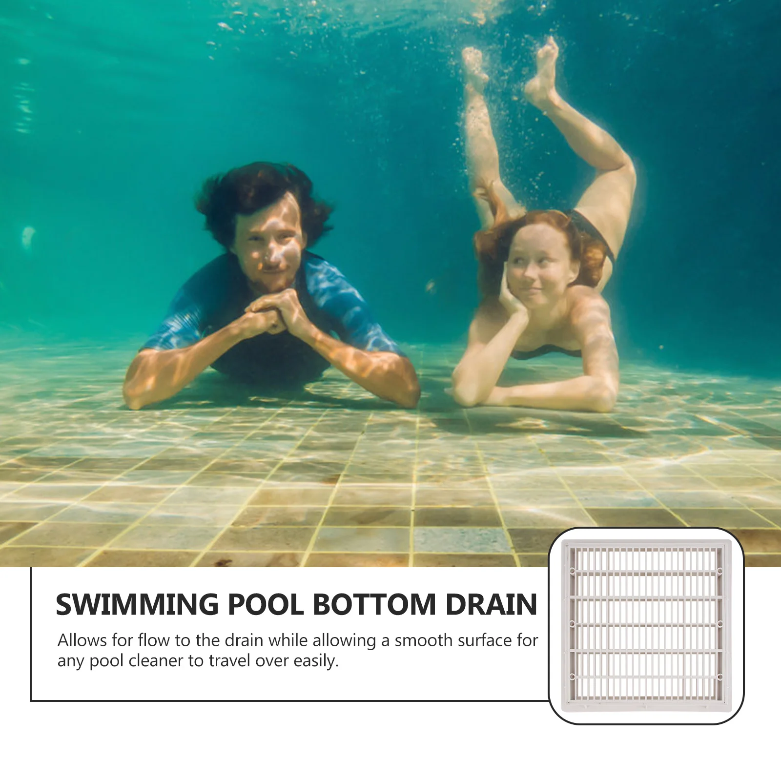 

Square Floor Drainer Tool Plastic Swimming Pool Bottom Drain For Smooth Cleaner Movement Outdoor Water Drainage Spa