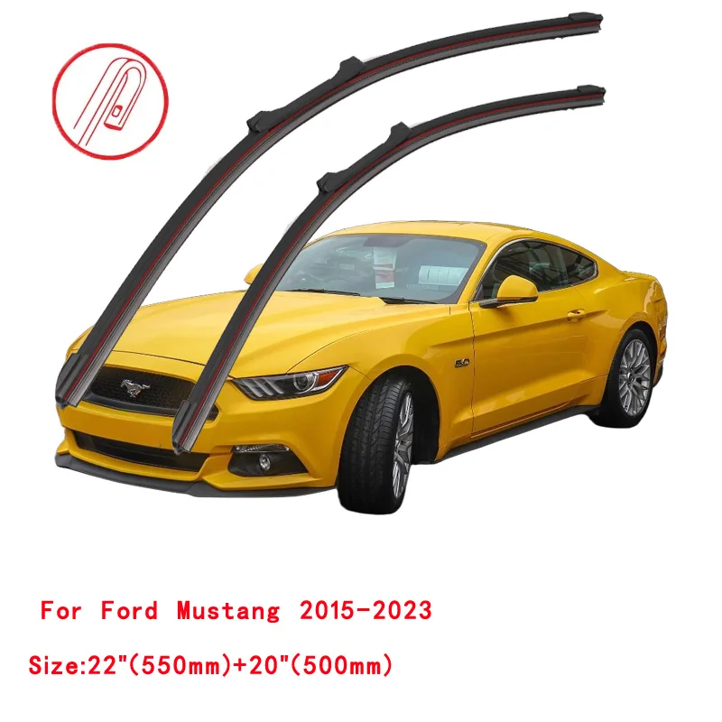 For Ford Mustang Coupe Convertible Mach-E 2004 2005 2006 2007 2015 2019 2020 2021 2022 Car Brush Double Rubber Windshield Wiper - view 4