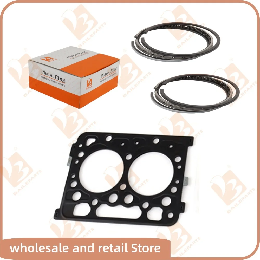 

Кольца поршневые Z402 64*1.5HK+1.5+3мм, 2 цилиндра, для ремонта головки блока цилиндров Kubota, комплект для капитального ремонта, запчасти для двигателя