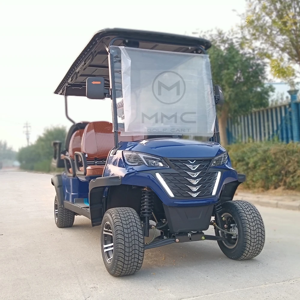 Street Legal 48V/72V Lithium Battery Golf Cart Best Price 4 Wheel 4 Seater Sightseeing Scooter 5000W Solar Electric Golf Cart