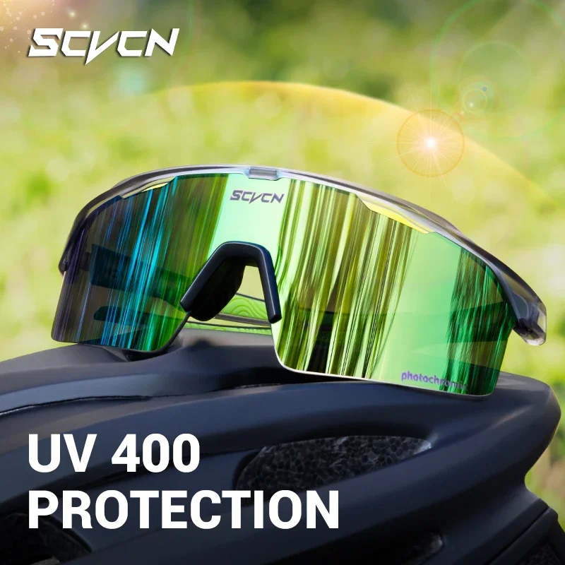 SCVCN Occhiali da sole da ciclismo fotocromatici per esterni Occhiali da MTB Occhiali da ciclismo UV400 Uomo Donna Occhiali sportivi da bicicletta da strada Nuovo