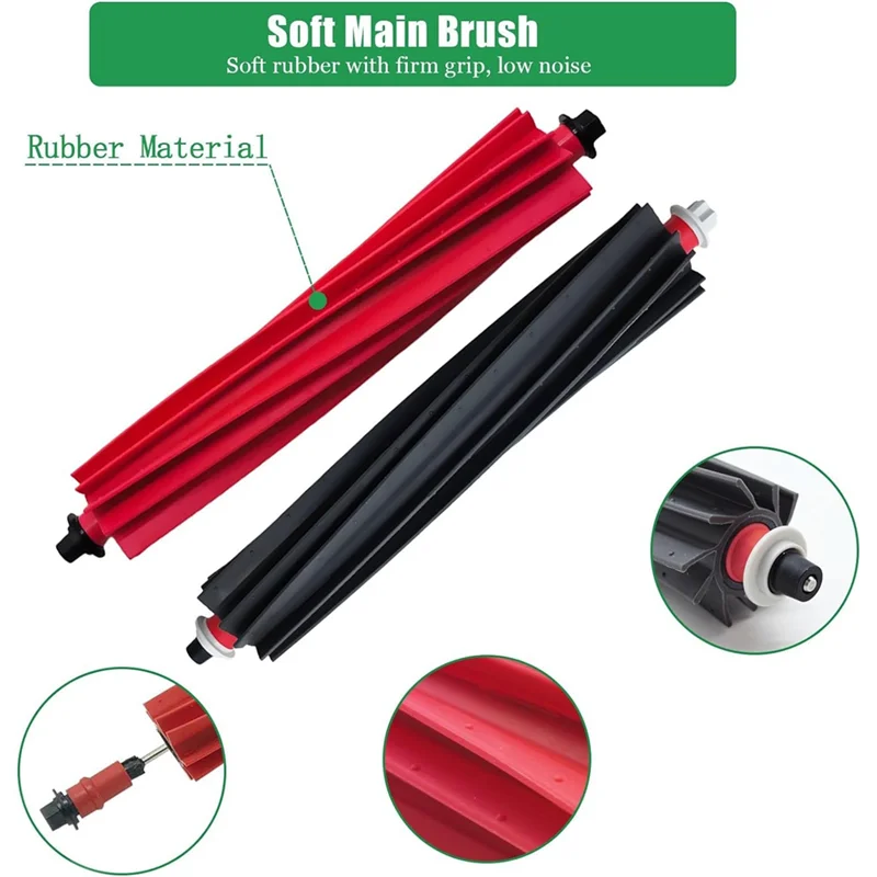 

ABMI-For Roborock S8 Maxv Ultra Main Side Brush Hepa Filter Mop Cloth Replacement Spare Parts,