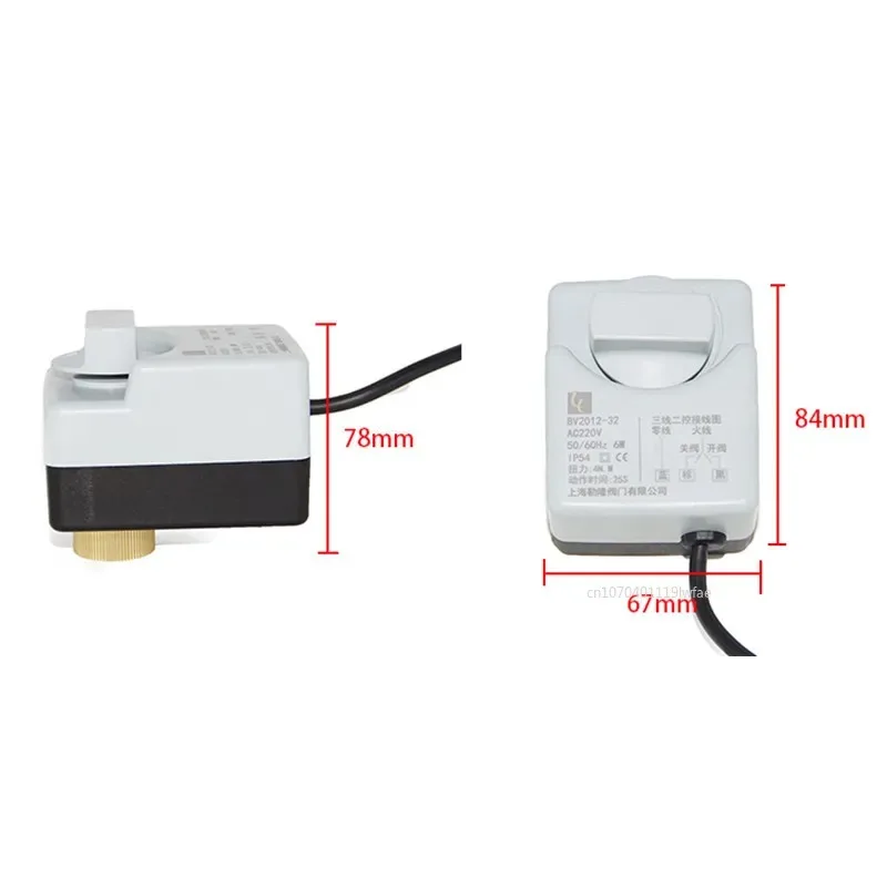 AC220V 3 vías/2 vías DN15 DN20 DN25 DN32 DN40 con interruptor Manual válvula de bola motorizada de latón actuador eléctrico de dos controles de 3 cables