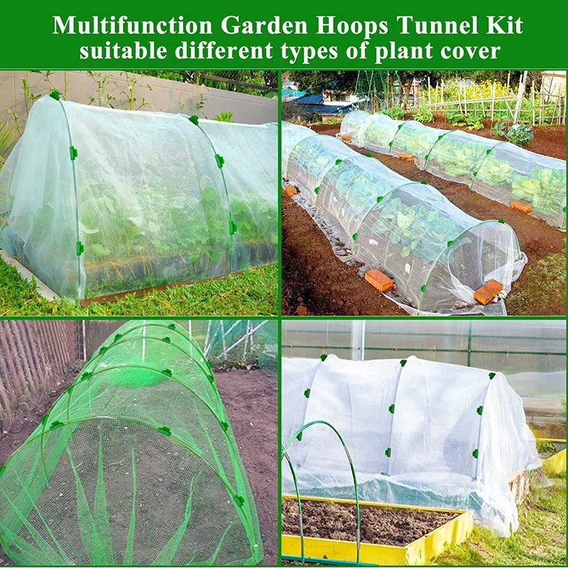 DIY Garden Hoops 6 Sets Of 8FT Long Greenhouse Hoops Grow Tunnel, Rust-Free Fiberglass Support Hoops Frame