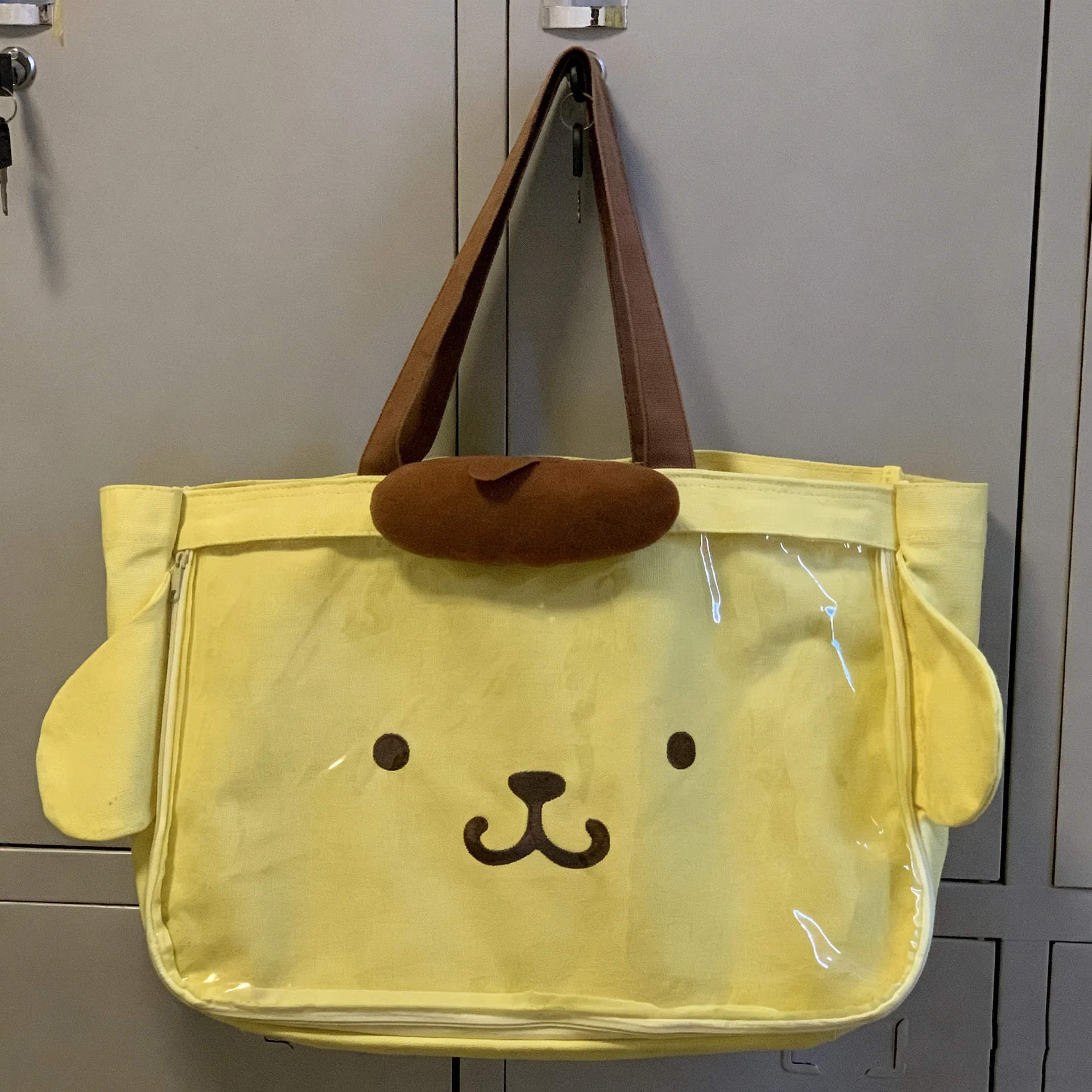 

Cute Dachshund Dog Tote Bag Large Capacity Zipper Handbag Women's Student Storage Bag Canvas Shoulder Handbag Trendy Style
