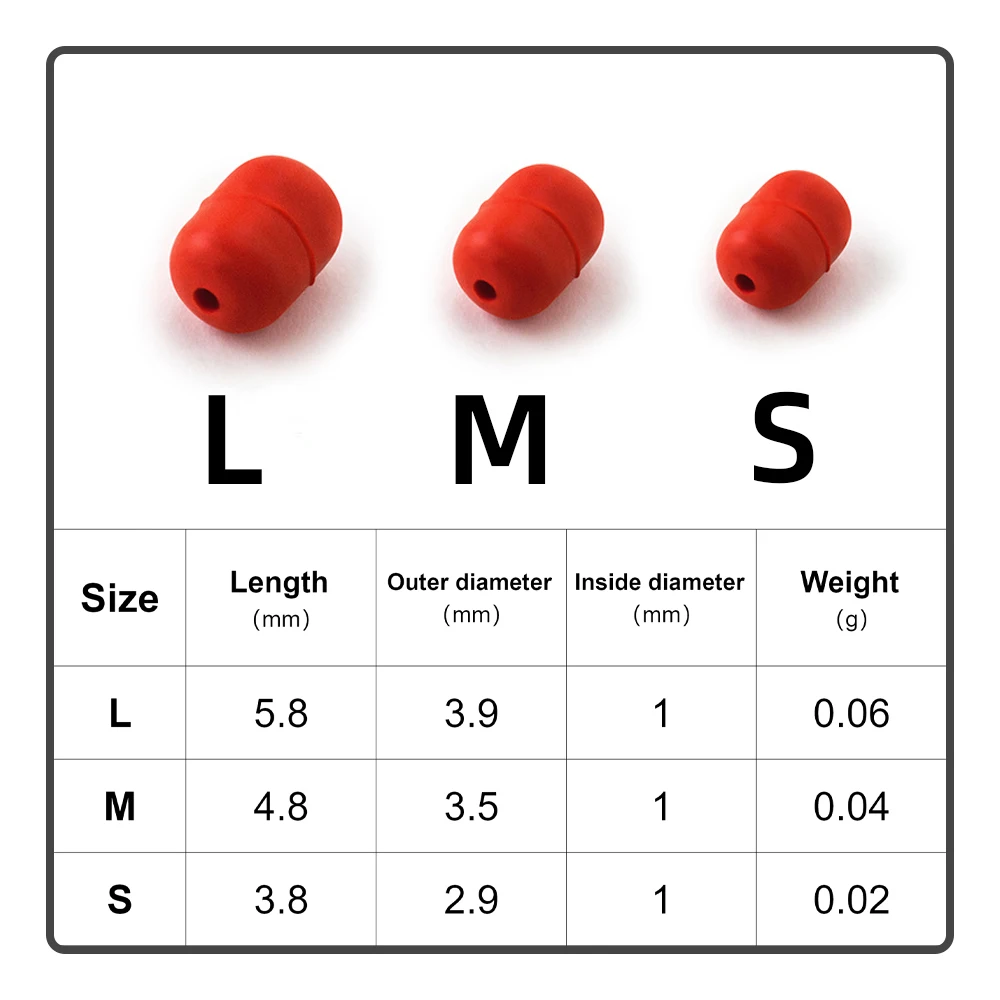 50Pcs Rock Fishing Color Soft Rubber Anti-Collision Block Beans Abo Float Line Hole Buffer Protection Bean Fishing Accessories