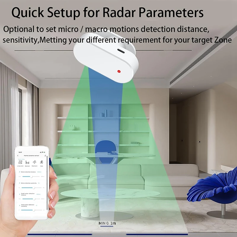 Menschlicher Präsenz sensor, Tuya Millimeter wellen radar wellen präsenz erkennungs sensor