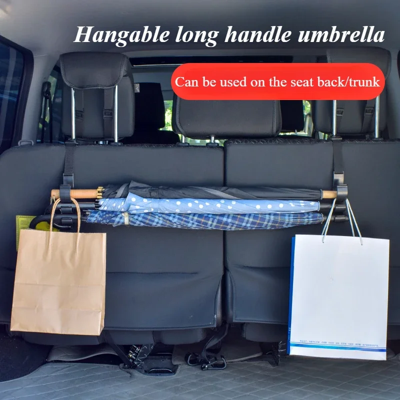 Neue 2 stücke Auto Stamm Lagerung Haken Für Tasche Regenschirm Angelrute Halter Sitz Zurück Organizer Halterung Innen Verstauen Zubehör