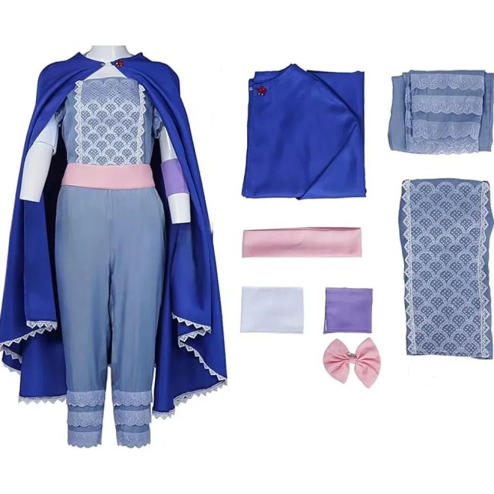 성인 들여다 의상 Shepherdess 코스프레 여성 드레스 할로윈 코스프레 의상을위한 모자