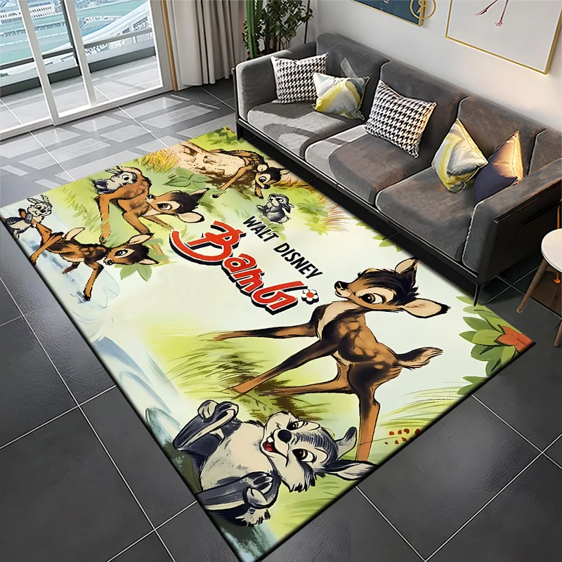 15 Sizes Disney Bambi Fawn  Pattern Rug for Living Room Area Carpet Bathroom Mat Creative Doormat Bedroom Mat Home Decor