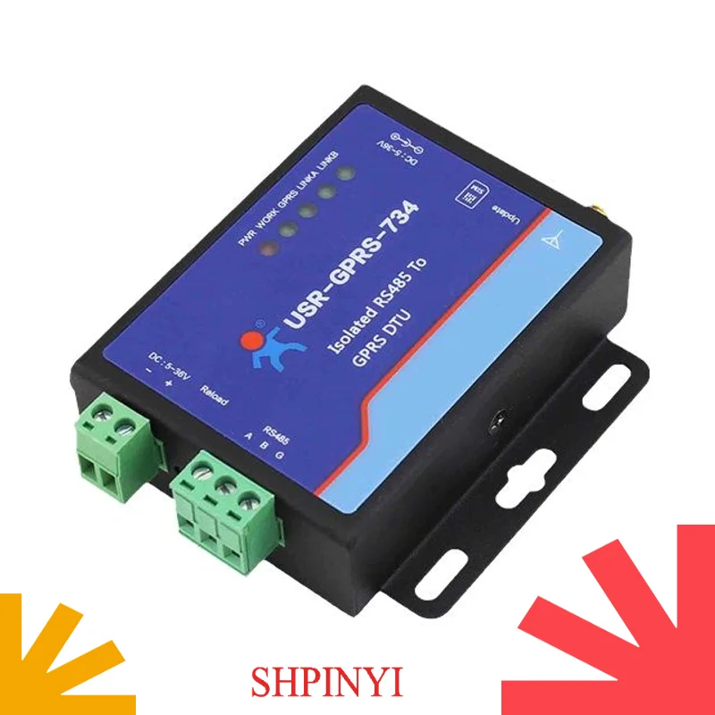 Modem PUSR Gsm Rs485 Porta GPRS Modem DTU Suporte Rede SMS em Comando Cliente HTTPD USR-734