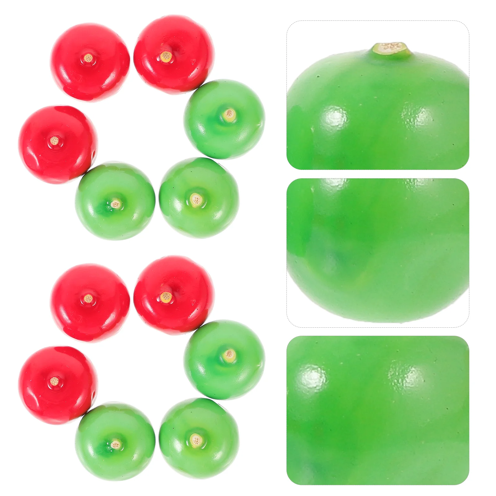 

100 Pcs Decorations Simulation Fruit Christmas Fake Apples Ornament Vivid Model Foams Child