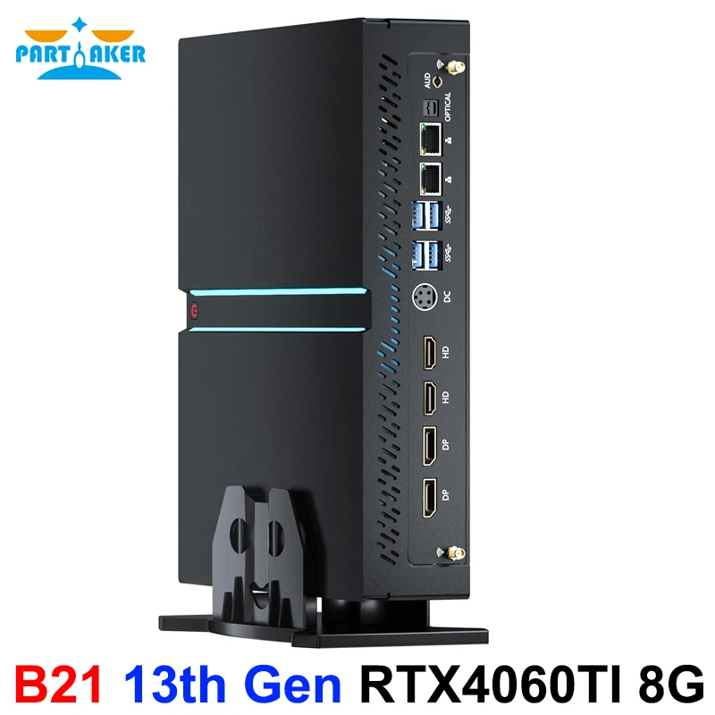 Mini PC Gaming Intel i9 13900F i7 13700F i5 13400F Desktop Computer NVIDIA RTX4060TI 8G Windows 11 Office Gamer Computer WIFI6