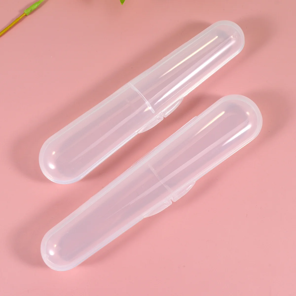 

5Pcs Baby Spoon Holder Transparent Plastic Storage Box Lightweight Durable Spoon Case for Picnic Travel Kitchen