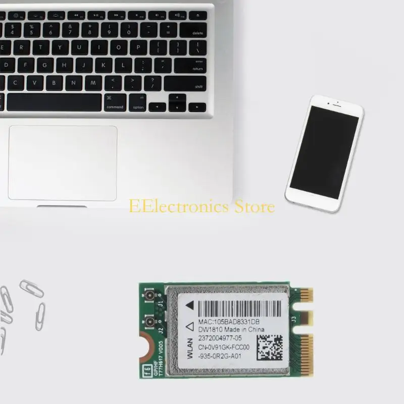 B03C QCNFA435 802.11AC 433Mbps M.2 NGFF WiFi 어댑터 무선 W 호환 4.1 용 Delldw1810 용 WLAN 카드.