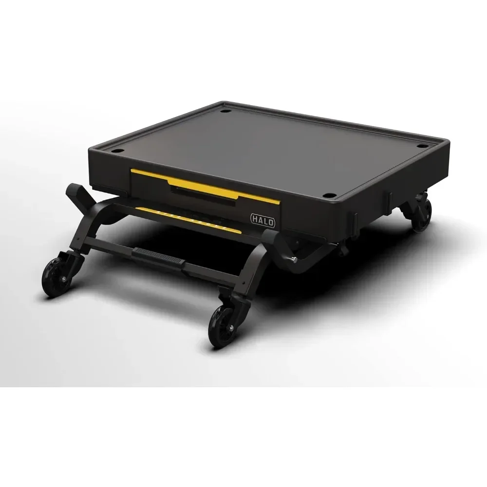 rrtable Outdoor Countertop Grill Cart | Drop Down Drawer Storage | Collapsible | Tank Storage