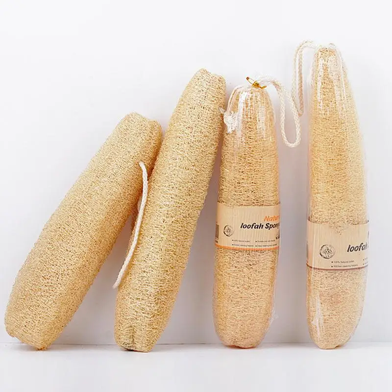 1Pcs Natural Loofah Luffa Kitchen Cleaning Brush Pot Bowl Dishes Sponge Scrubber Dish Towels Bath Shower Scrubbing 20-29cm