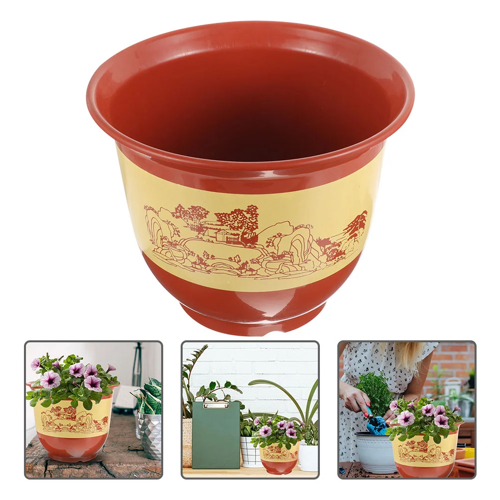 

2 Pcs Orchid Pots Flowerpot Flowerpots Household Plastic Planting Terracotta Indoor