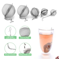 Bola de condimento de acero inoxidable, Infusor de té para sopa, olla caliente, filtro de té Weibao con fugas, adecuado para tazas o teteras pequeñas, 304