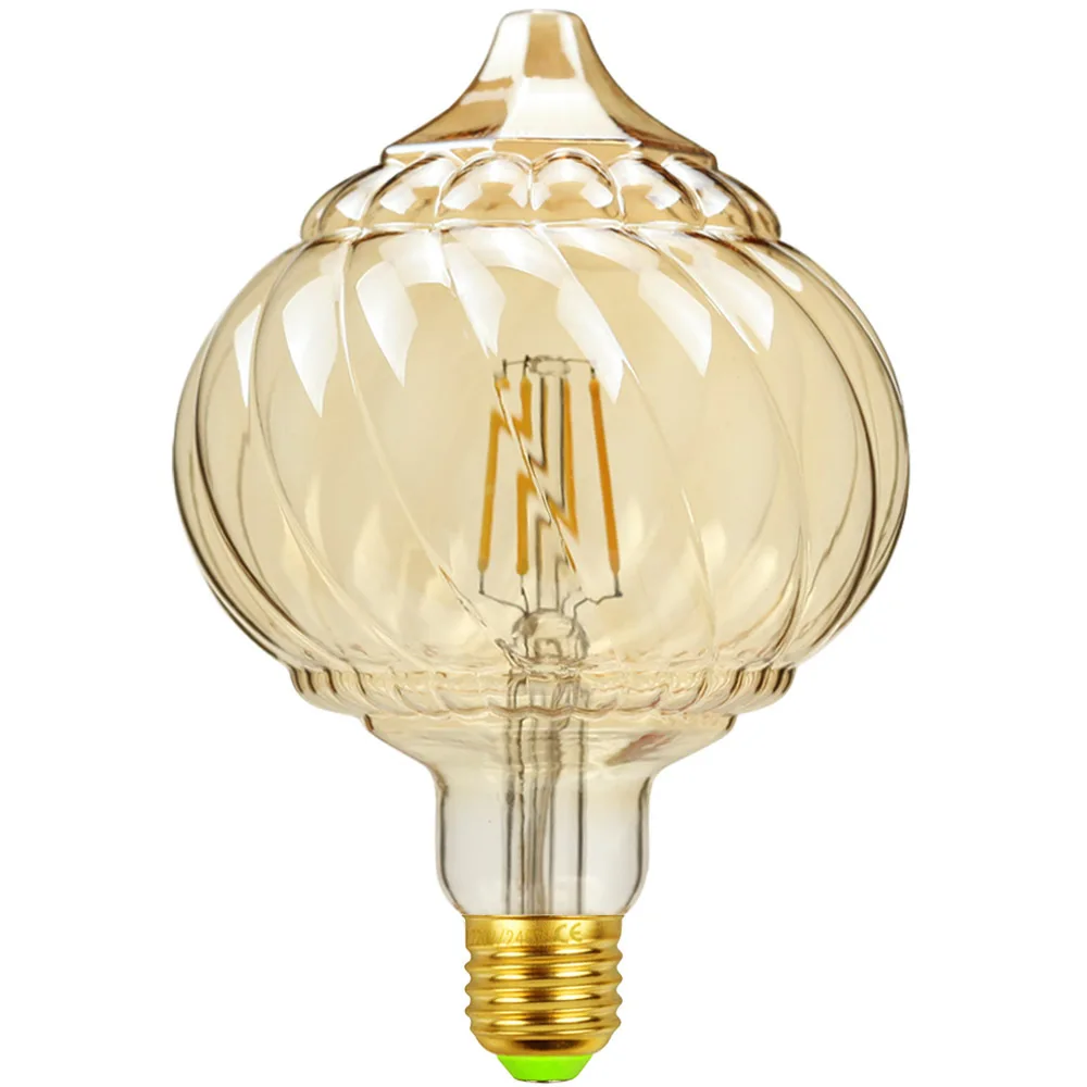 Lâmpada de filamento LED G125, luz espiral, lâmpadas vintage retrô, lâmpada Edison decorativa, lâmpada incandescente, luz doméstica