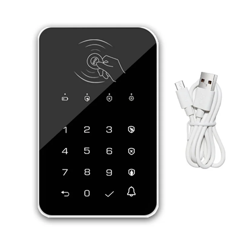 433MHz Wireless Keyboard Touch Pad Doorbell Button for G50 / G30 / PG103 / W2B WiFi Alarm RFID Card Rechargeable