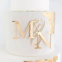 Personalised Name Letters Wedding Cake Topper Custom Family Anniversaire Cake Decorat Wedding Party For Married Couple