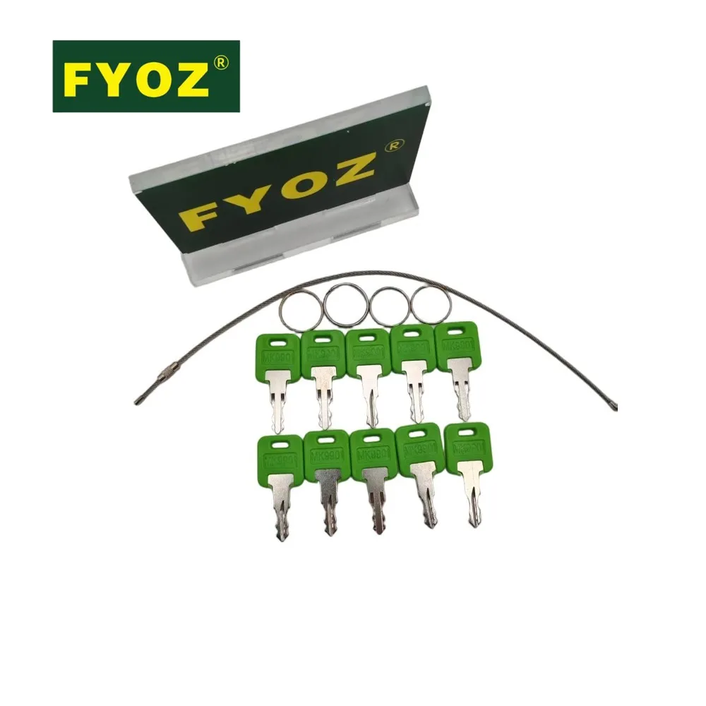 10PCS Ignition Keys for RV Camper For FIC/Global Link/Bauer Motorhome MK9901 6601 Master Green CF EF HF Codes Series