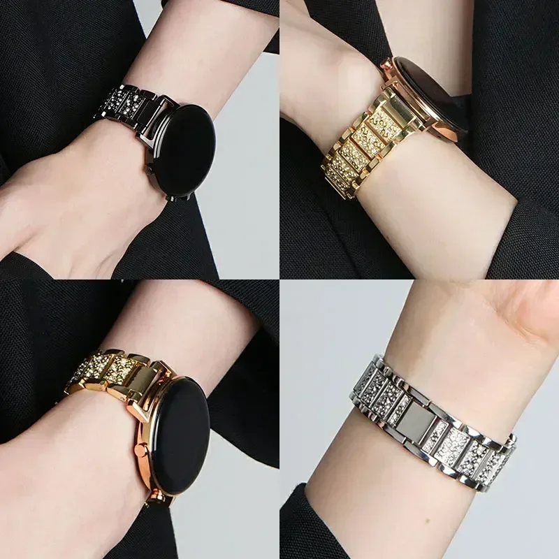 Für Diamantarmband für Samsung Galaxy Watch 6-7/FE/5/4/Classic/5/pro, Metallarmband, 20 mm, 22 mm, Zubehör