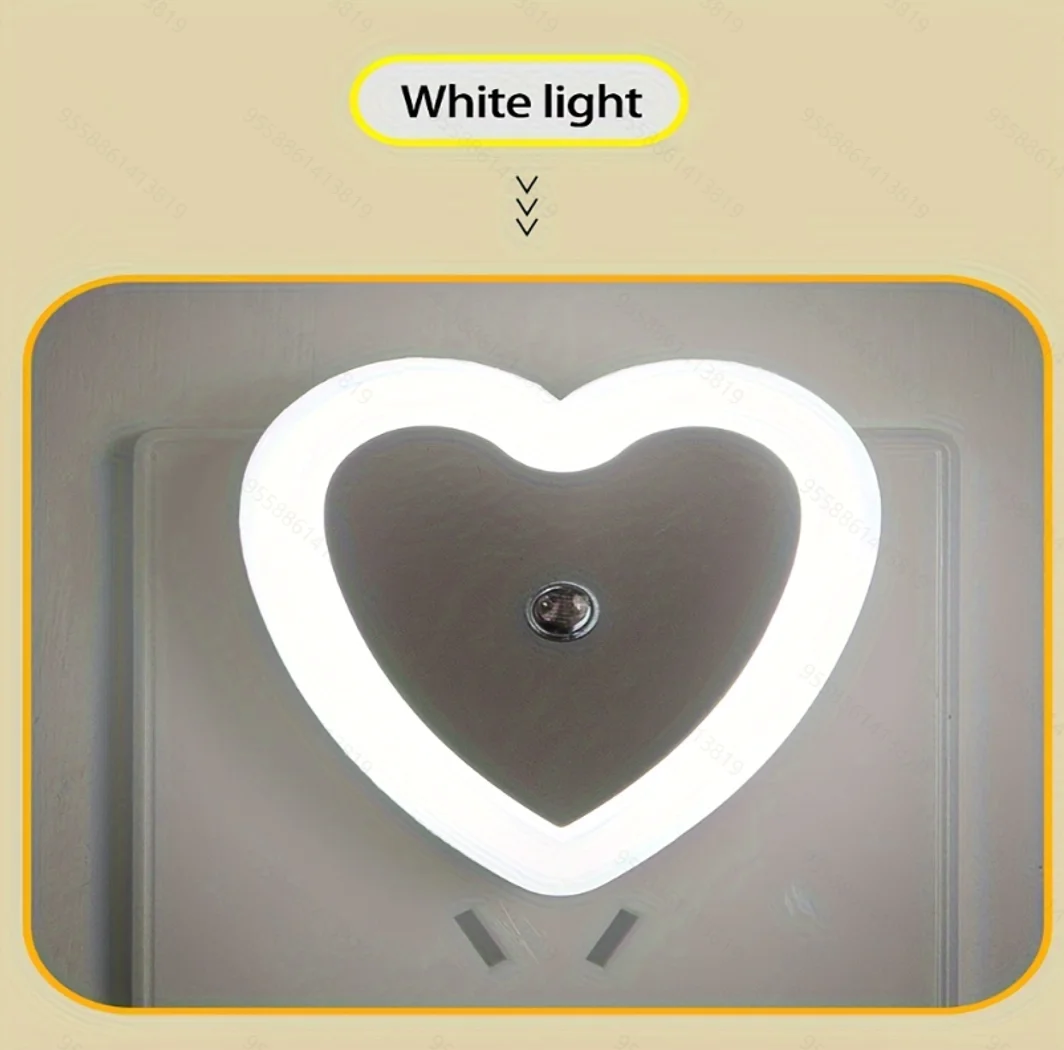 

American standard cross-border mini night light with LED switch, light control by sensor, indoor induction bedside lamp