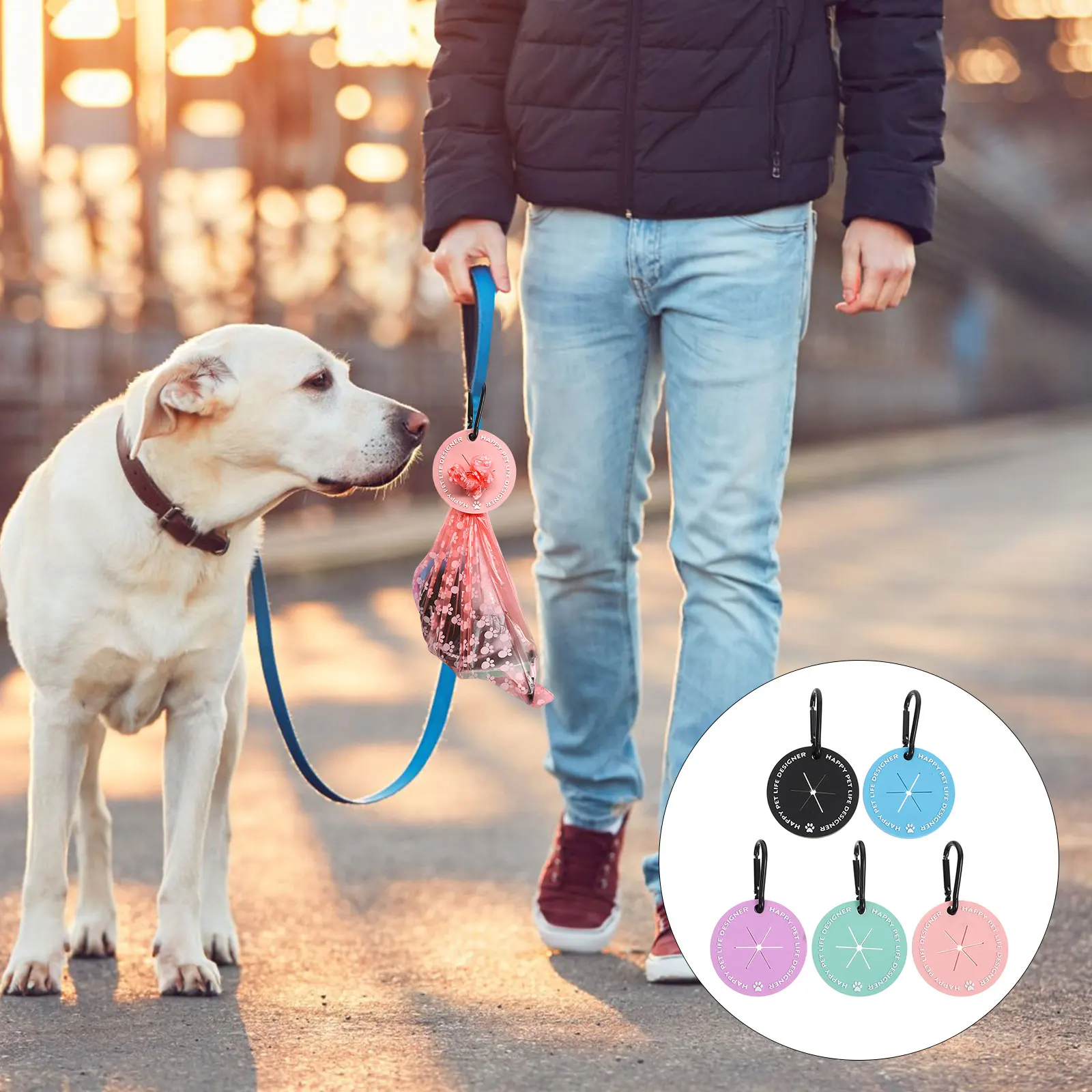 

5Pcs Pet Garbage Bag Holders Durable Portable Plastic Clips Hands-Free Dog Waste Bag Clips Outdoor Use Pet Accessories