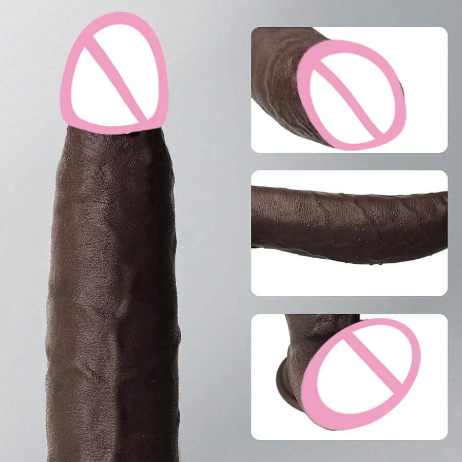 Realistic Dildo Soft Penis Skin Sliding Foreskin G-spot Vaginal Stimulate Orgasm Stimulation Strap on Anal Sex Toys For Women 18