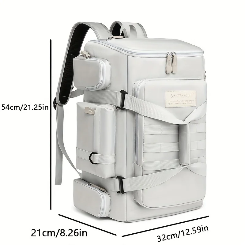 Ransel Multi-Saku Kapasitas Besar yang Stylish dengan Kompartemen Laptop yang Dapat Dilepas, Tali yang Dapat Disesuaikan & Banyak Kantong Ritsleting