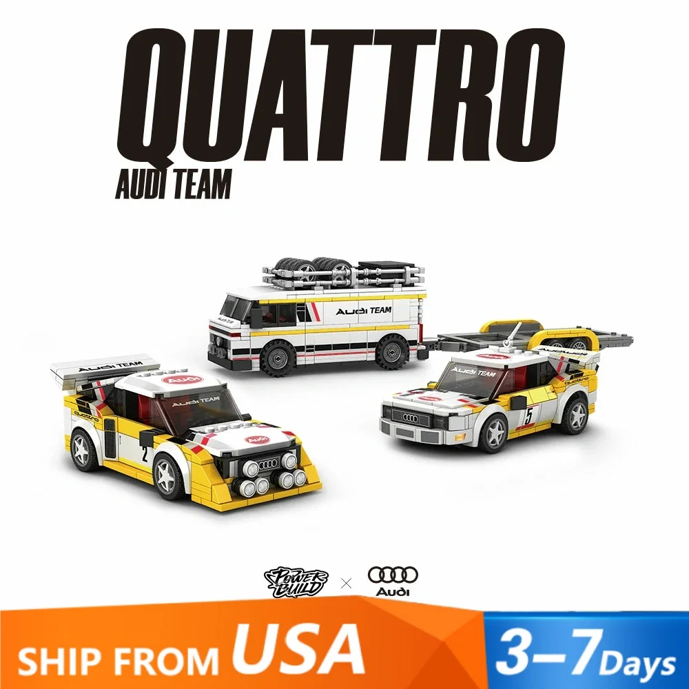 ชุดตัวต่อรถแข่งออดี้ ทีมแรลลี่ WRC 1362 ชิ้น ชุดประกอบรถสปอร์ตซูเปอร์คาร์ แบบจำลองประกอบเอง ของเล่นตัวต่อ DIY ของขวัญสำหรับเด็กผู้ชายและผู้ใหญ่