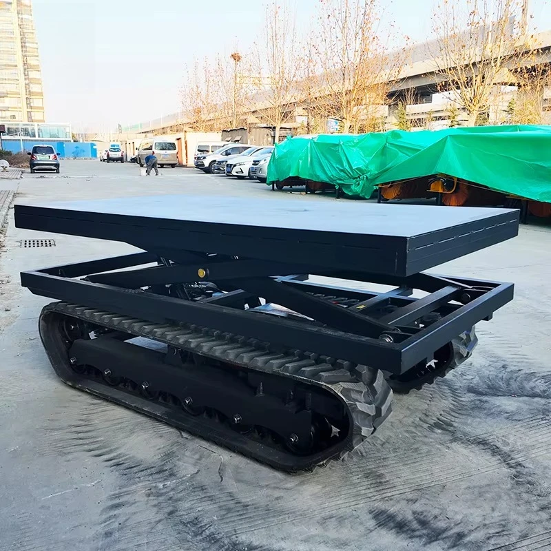 2026 Hot SellingTracked Electric Hydraulic Telescopic Lifting Platform Tracked Chassis for High-altitude Work